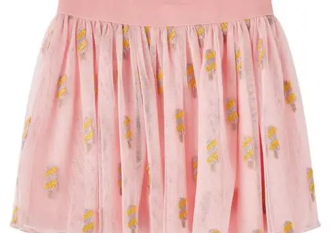 Fustă pentru copii cu tul, roz deschis, 104 - 1/5