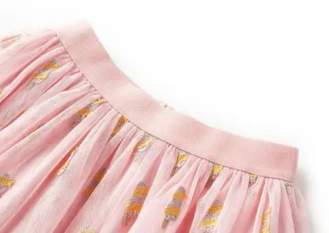 Fustă pentru copii cu tul, roz deschis, 104 - 3/5