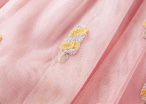 Fustă pentru copii cu tul, roz deschis, 104 - 5/5