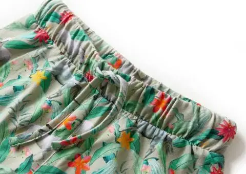 Pantaloni scurți de copii cu șnur, kaki, 140 - 3/5