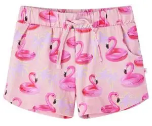 Pantaloni scurți copii cu șnur roz deschis 128