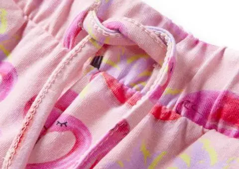 Pantaloni scurți copii cu șnur roz deschis 128 - 4/5