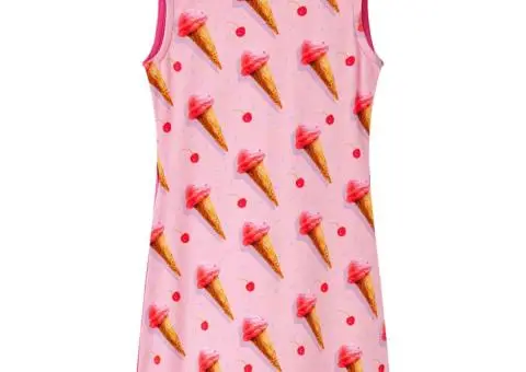 Rochie pentru copii roz aprins, 140 - 1/5