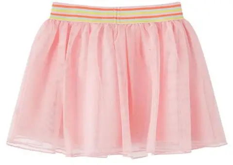 Fustă pentru copii cu tul, roz deschis, 92 - 2/5