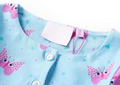 Rochie de copii cu nasturi fără mâneci, albastru 104 - 3/5