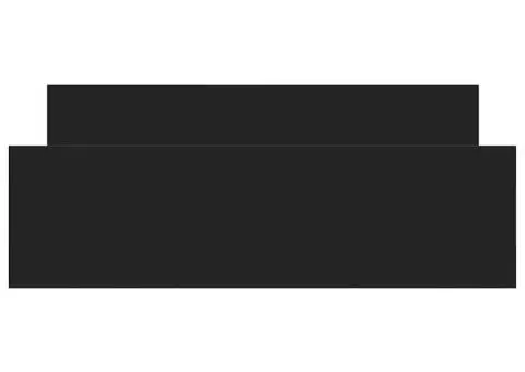 Cadru pat cu tăblie de cap/picioare, negru, 135x190 cm - 5/5