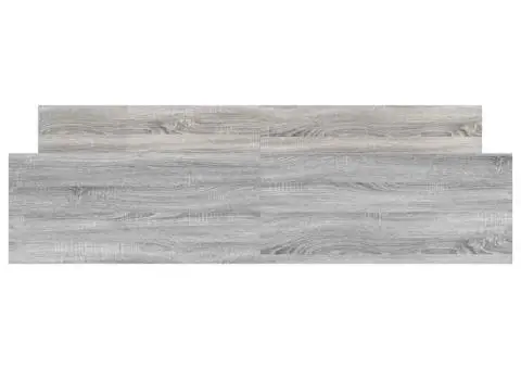 Cadru de pat cu tăblie la cap/picioare, gri sonoma, 200x200 cm - 5/5