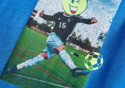 Tricou de copii cu mâneci lungi albastru cobalt 92 - 4/5