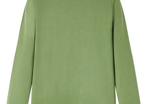 Tricou pentru copii cu mâneci lungi, kaki deschis, 128 - 2/5