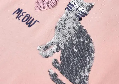 Tricou copii cu mâneci lungi, roz deschis 104 - 4/5