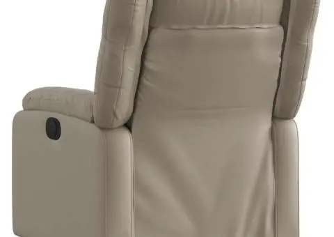 Fotoliu rabatabil, cappuccino, piele ecologică - 3/5