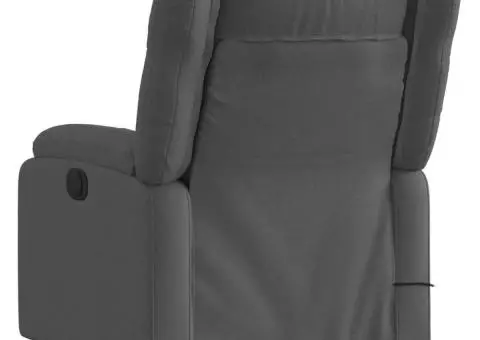 Fotoliu de masaj rabatabil, gri închis, material textil - 5/5