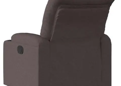 Fotoliu rabatabil, maro închis, material textil - 3/5