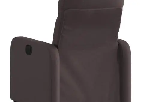 Fotoliu rabatabil, maro închis, material textil - 3/5