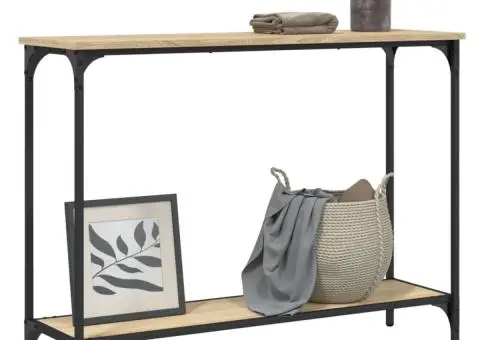 Măsuță consolă, stejar sonoma, 101x30,5x75 cm, lemn prelucrat - 3/5