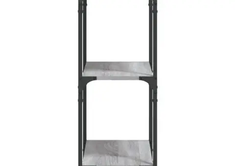 Bibliotecă cu 3 niveluri gri sonoma 60x30x86 cm lemn compozit - 5/5