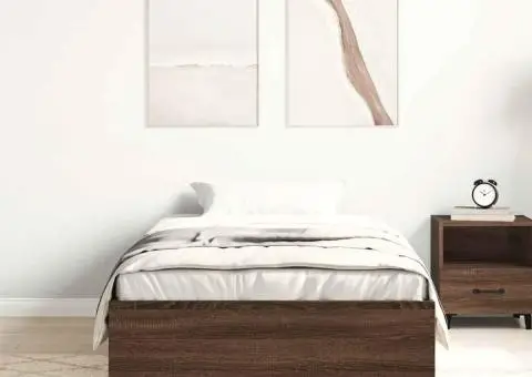 Cadru pat, stejar maro, 100x200 cm - 3/5