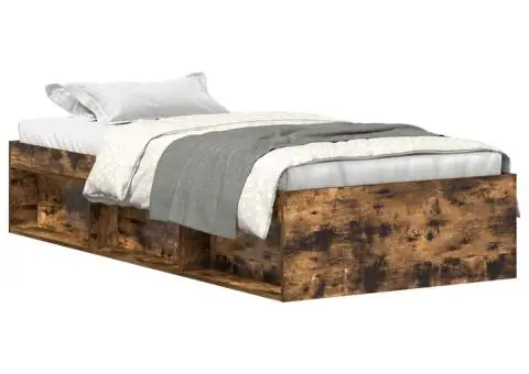 Cadru pat, stejar fumuriu, 90x190 cm - 2/5