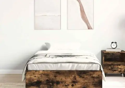 Cadru pat, stejar fumuriu, 90x190 cm - 4/5