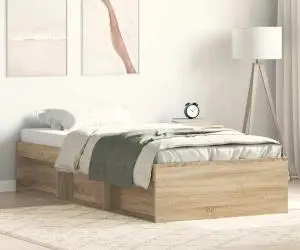 vidaXL Cadru pat, stejar sonoma, 90x190 cm