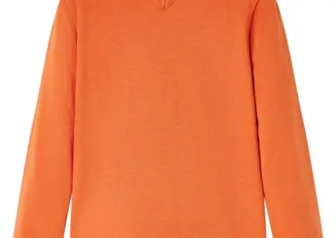 Tricou pentru copii cu mâneci lungi, portocaliu ars, 116 - 2/5