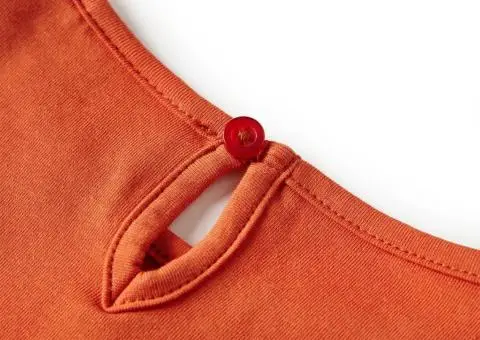 Tricou pentru copii cu mâneci lungi, portocaliu ars, 116 - 4/5