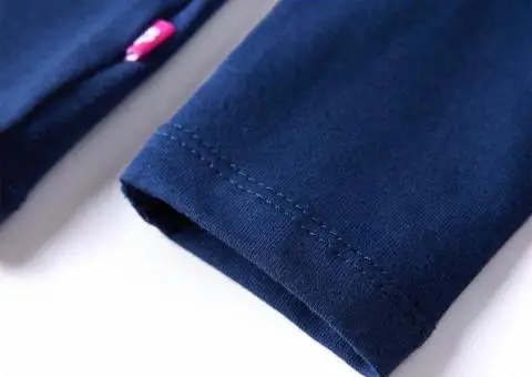 Tricou pentru copii cu mâneci lungi, bleumarin, 116 - 5/5