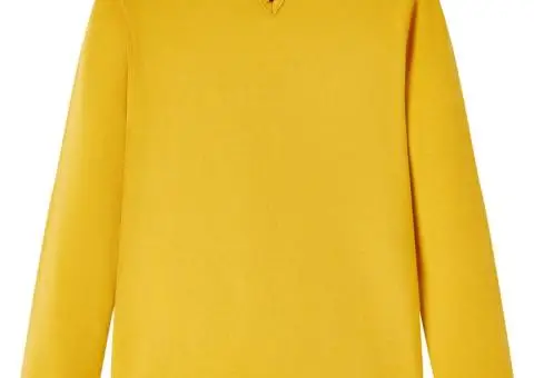 Tricou pentru copii cu mâneci lungi, ocru închis, 128 - 2/5