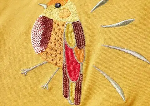 Tricou pentru copii cu mâneci lungi, ocru închis, 128 - 4/5