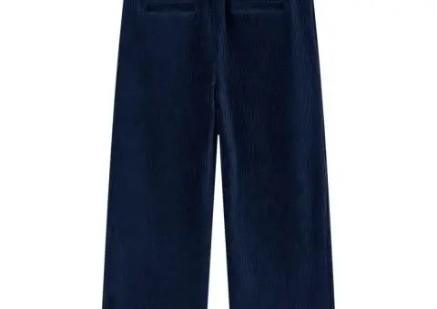 Pantaloni de copii din velur, bleumarin, 104 - 2/5