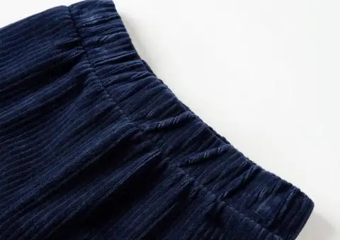 Pantaloni de copii din velur, bleumarin, 104 - 3/5