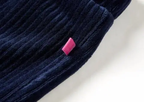 Pantaloni de copii din velur, bleumarin, 104 - 4/5