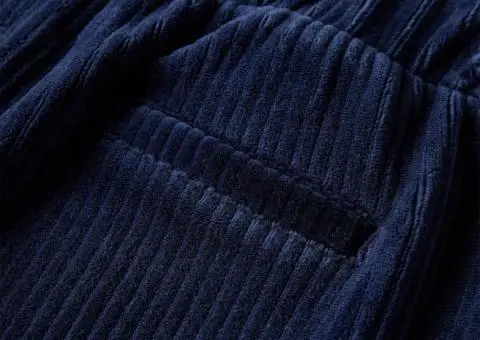 Pantaloni de copii din velur, bleumarin, 104 - 5/5