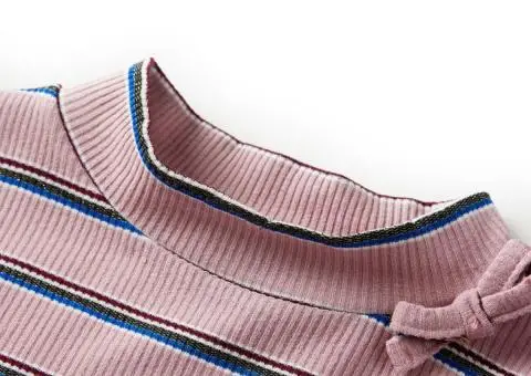 Tricou pentru copii cu mâneci lungi, roz deschis, 116 - 3/5