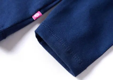 Tricou pentru copii cu mâneci lungi, bleumarin, 116 - 5/5