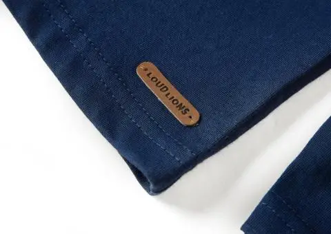 Tricou de copii cu mâneci lungi, bleumarin, 92 - 5/5