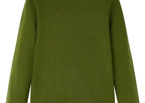 Tricou de copii cu mâneci lungi kaki închis 116 - 2/5