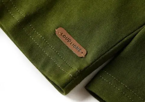 Tricou de copii cu mâneci lungi kaki închis 116 - 5/5