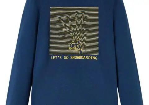 Tricou de copii cu mâneci lungi bleumarin 92 - 1/5