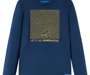 Tricou de copii cu mâneci lungi bleumarin 92