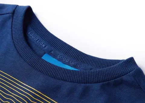 Tricou de copii cu mâneci lungi bleumarin 92 - 3/5