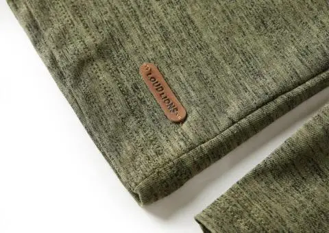 Tricou cu mâneci lungi pentru copii,, kaki melanj, 92 - 5/5