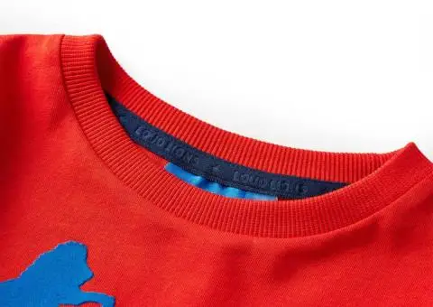 Tricou de copii cu mâneci lungi sălbatice roșu 92 - 3/5