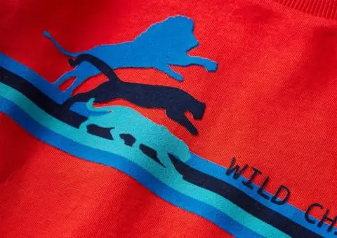 Tricou de copii cu mâneci lungi sălbatice roșu 92 - 4/5