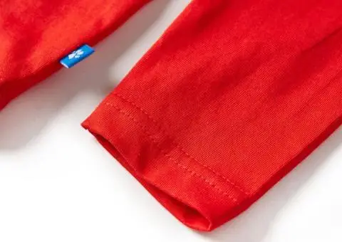 Tricou de copii cu mâneci lungi sălbatice roșu 92 - 5/5