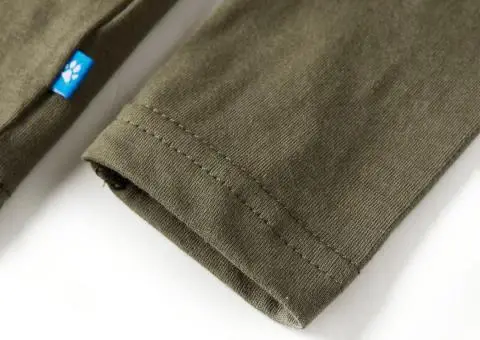 Tricou pentru copii cu mâneci lungi, kaki, 116 - 5/5