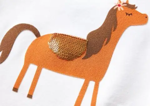 Tricou pentru copii cu mâneci lungi, ecru, 140 - 4/5