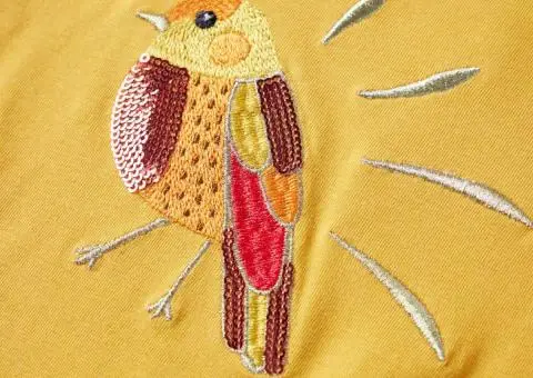 Tricou pentru copii cu mâneci lungi, ocru închis, 104 - 4/5