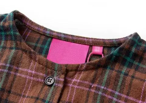 Rochie pentru copii cu mâneci lungi, coniac, 116 - 3/5