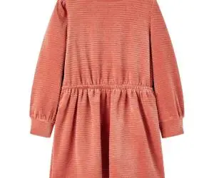 Rochie pentru copii cu mâneci lungi, roz mediu, 116